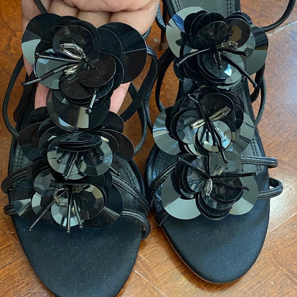 Tory Burch satin and sequined sexy heels! - Picture 4 of 6